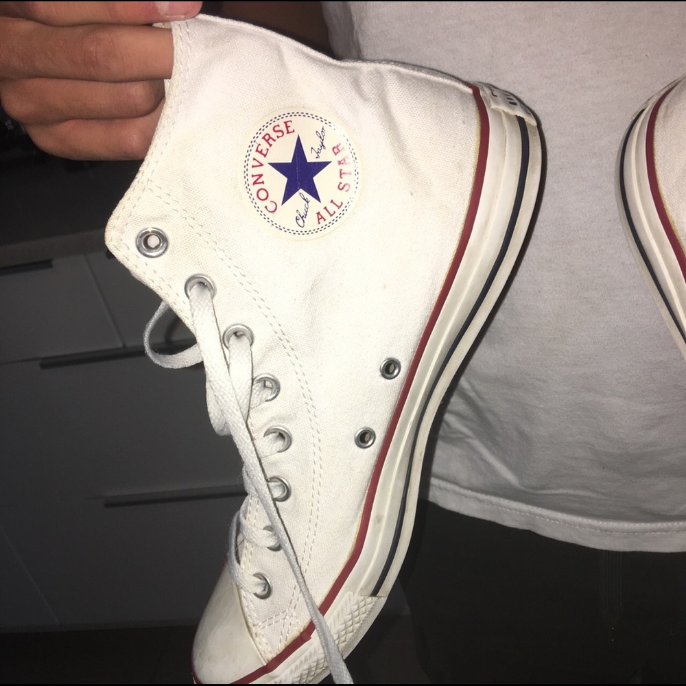 White high top converse(women’s 11.5,men’s 9.5)